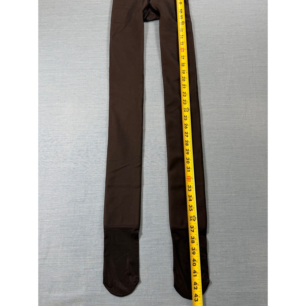 Joyspun Women Brown Fleece Lined Tights Footed Warm Winter Leggings Size Medium